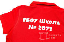 Футболки-поло с логотипом «ШКОЛА 2073»